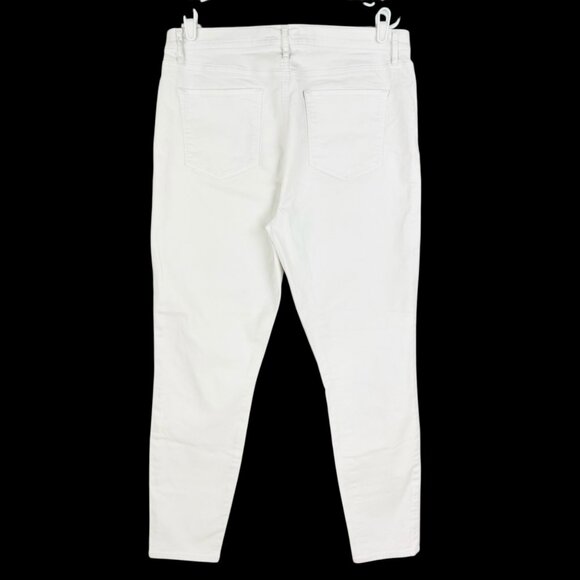 Ann Taylor Loft Women's Stretch High Rise Skinny White Denim Jeans Size 6 - Picture 2 of 10